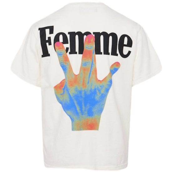 Homme Femme Twisted Fingers Tee (Cream) ATONCE2317-2