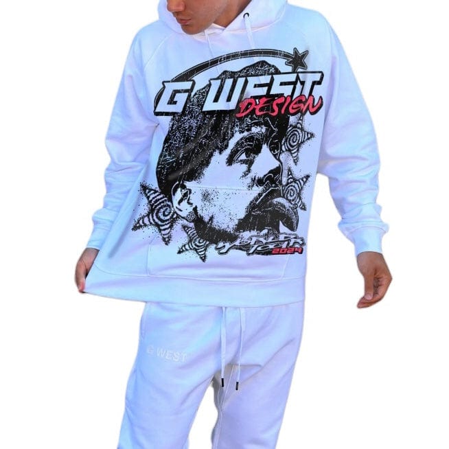 G West World Tour Hoodie (White/Pink)