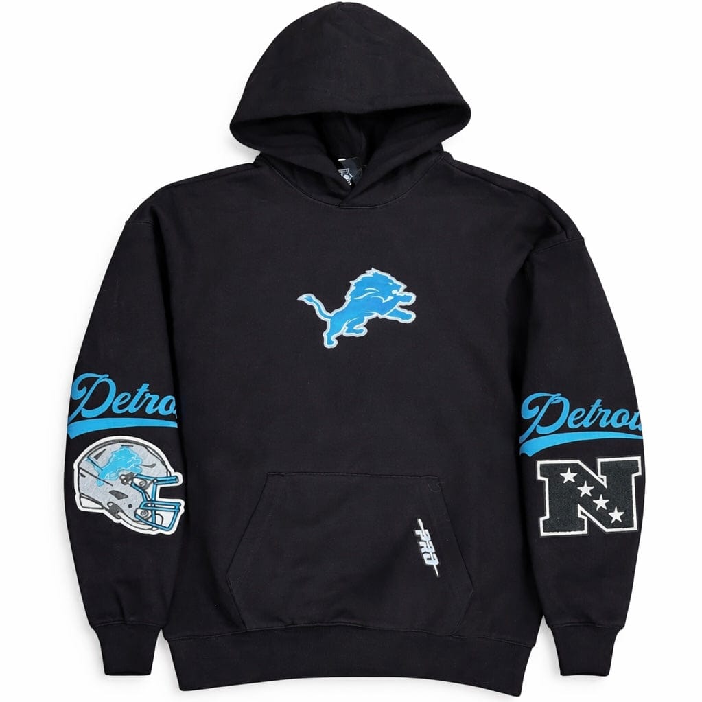 Pro Standard Detroit Lions Living Large Fleece Pullover Hoodie (Black)