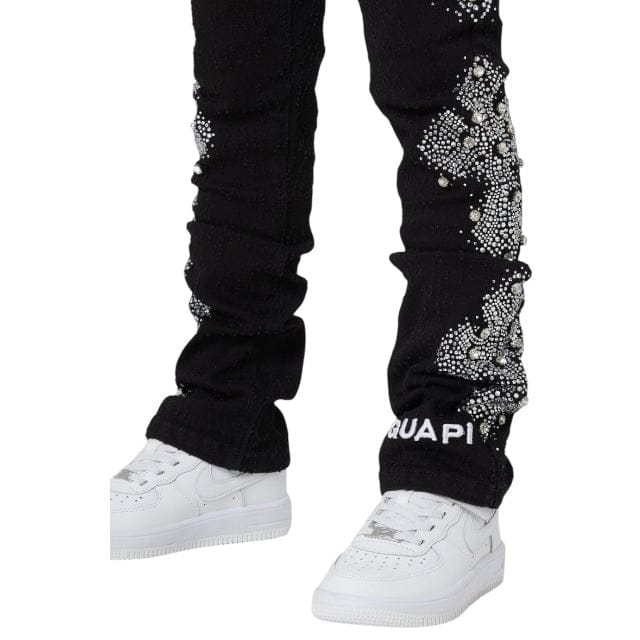 Boys Guapi Distressed Cross Kids Denim (Obsidian Black)