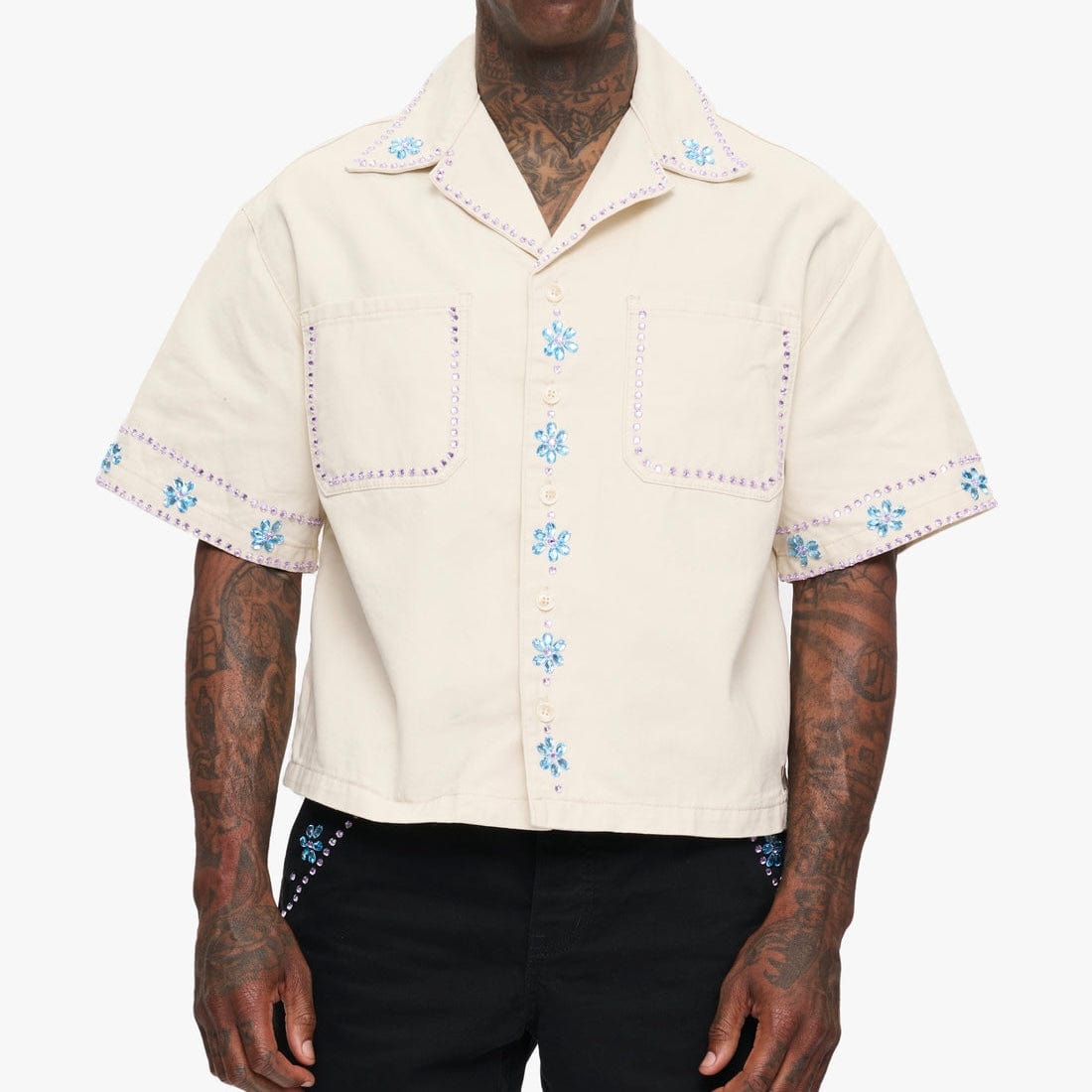 Valabasas Under Pressure Cropped Button Down (Cream) VLBS-VBD2-1005