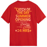 Scotch & Soda Front Back Artwork Tee (Boat Red) 175646