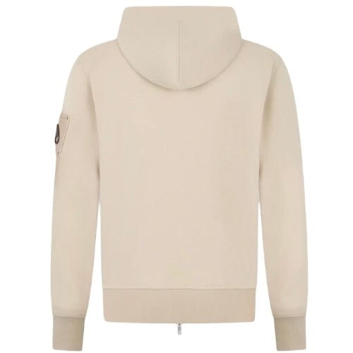 Moose Knuckles Hartsfield Zip Up Hoodie (Alabaster) M35MS609-1705