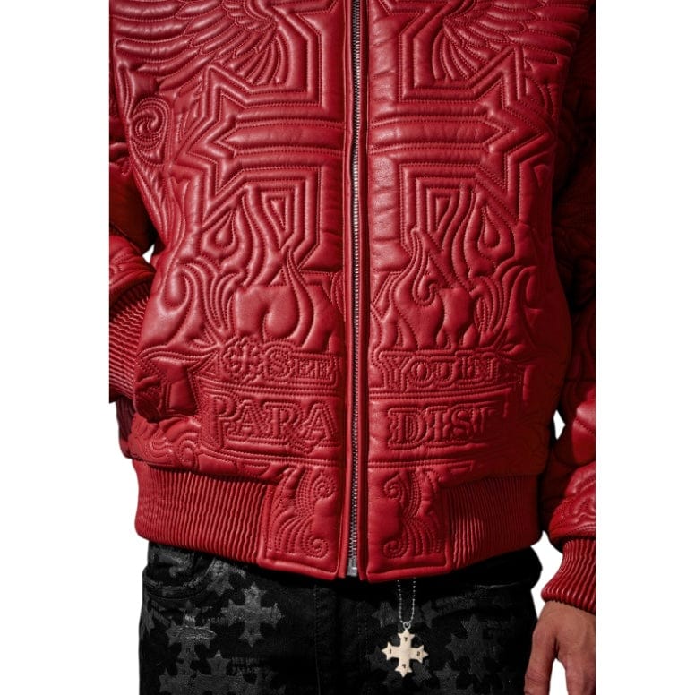 See You In Paradise Sinister Bomber Jacket (Red) 91666