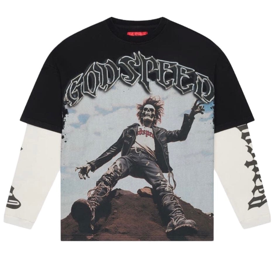 Godspeed Rocker Layered T-Shirt (Black Wash)