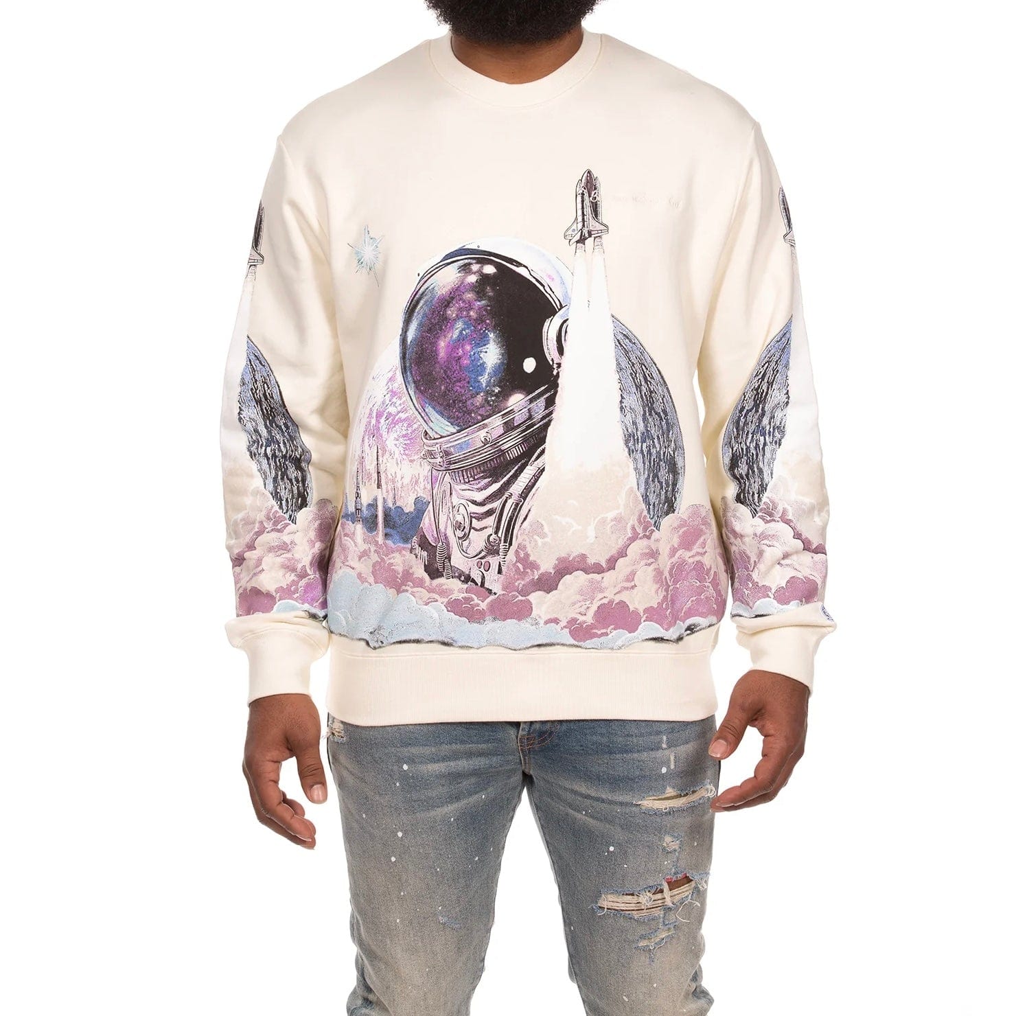Billionaire Boys Club BB Destination Sweatshirt (Winter White) 851-7308