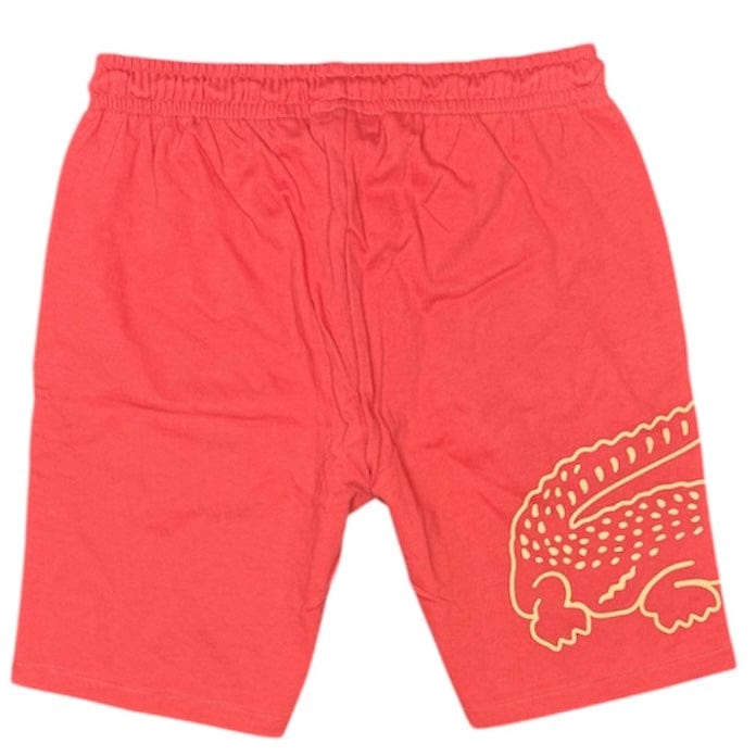 Lacoste Crocodile Print Fleece Short (Red) GH3842-51