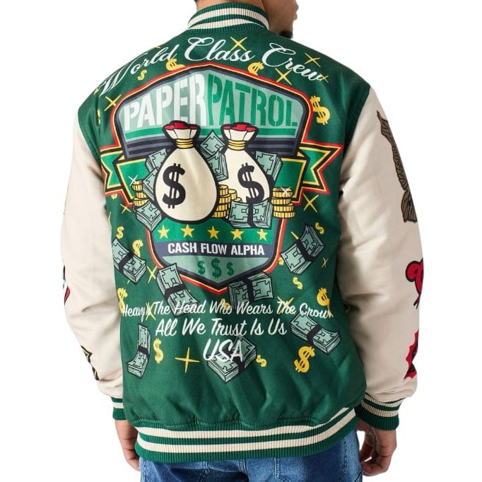 Reason Brand Cash Flow Varsity Jacket (Green) RER5-003