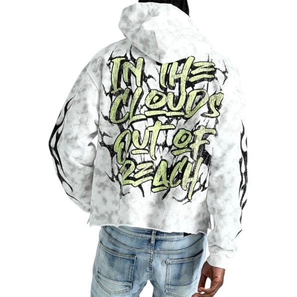 Taker Euphoria Cropped Hoodie (White)