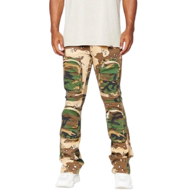 Valabasas Dual Soldier Camp Stacked Flare Jean (Camo) VLBS2722