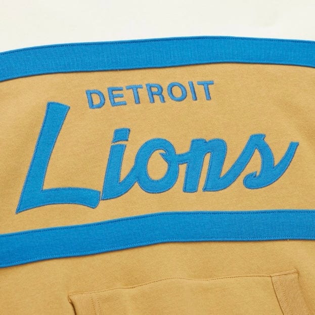 Mitchell & Ness Tan Detroit Lions Head Coach Fleece Pullover Hoodie (Cream)