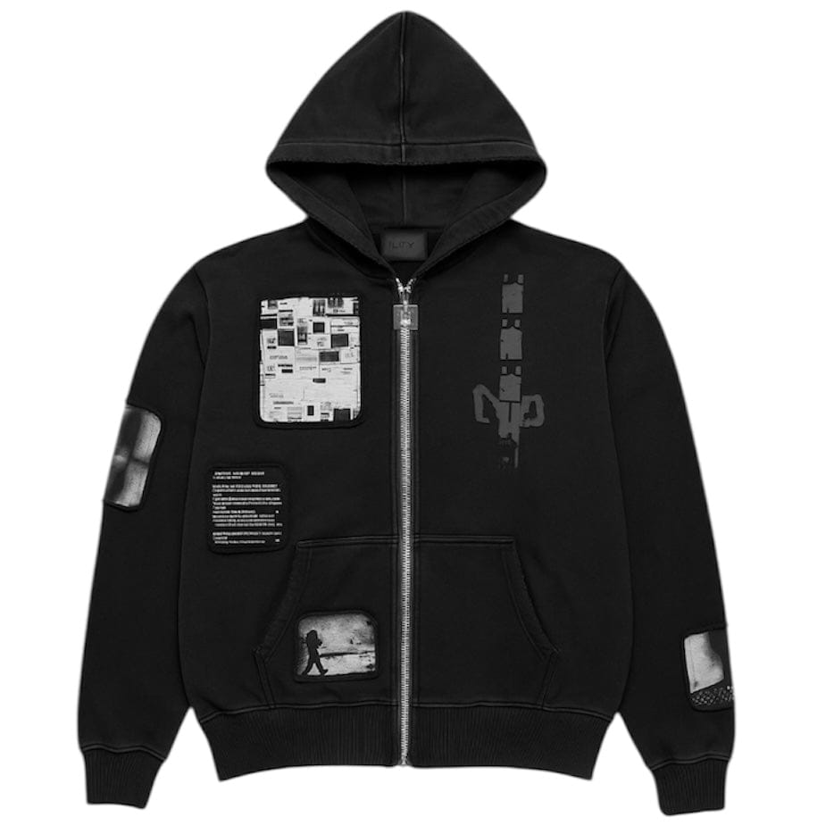 Rta Zev Zip Up Hoodie (Vintage Black Digital Patch) MDGDK909-T2273VBDIP