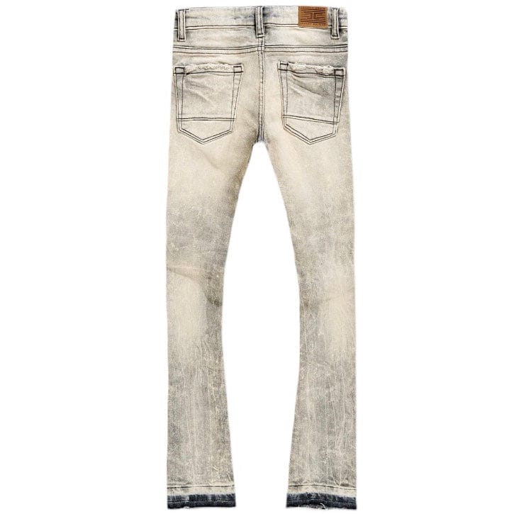 Kids Jordan Craig Attitude Stacked Denim (Bone White) JTF1214K