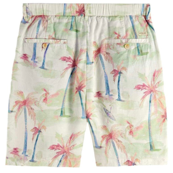 Scotch & Soda Printed Pleated Bermuda Shorts (Palmtree Hawaii Aop) 175784