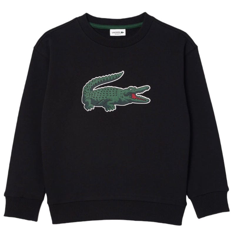 Kids Lacoste Signature Print Sweatshirt (Black) SJ1231-51