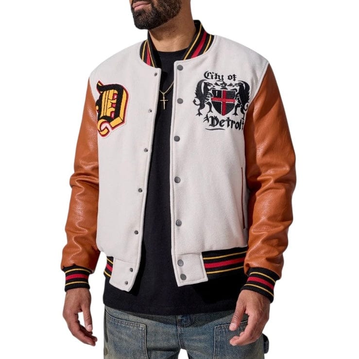 Jordan Craig The Renaissance City Varsity Jacket (Cream) 91654