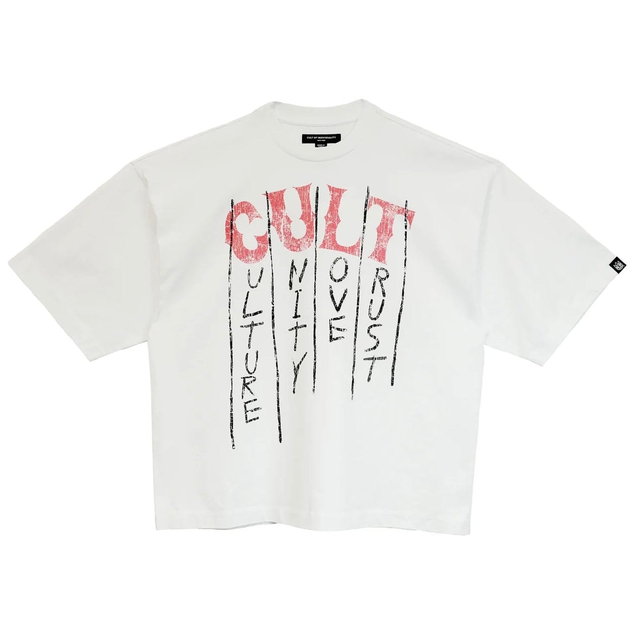 Cult Of Individuality C.U.L.T. Oversized Hwt Boxy SS Tee (White) 625B9-K32A
