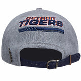 Pro Standard Detroit Tigers Fast Lane Logo Strapback Hat (Heather Grey)