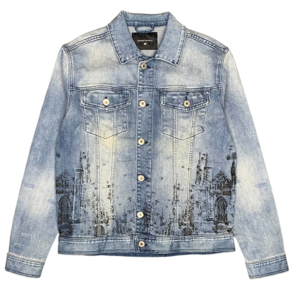 Foreign Local Church Denim Jacket (Blue) FL-202039J