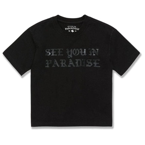 Kids See You In Paradise Cropped Tee (Jet Black) 9120AK