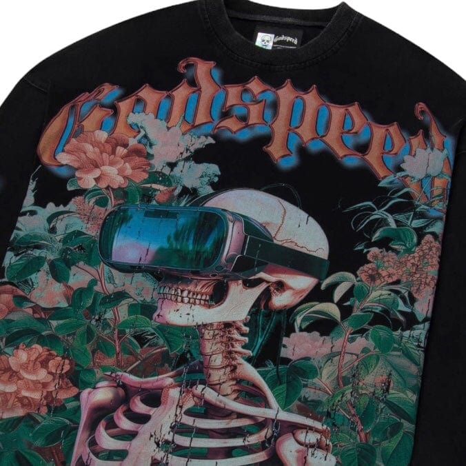 Godspeed Vision Flowers LS Thermal T-Shirt (Black Wash)