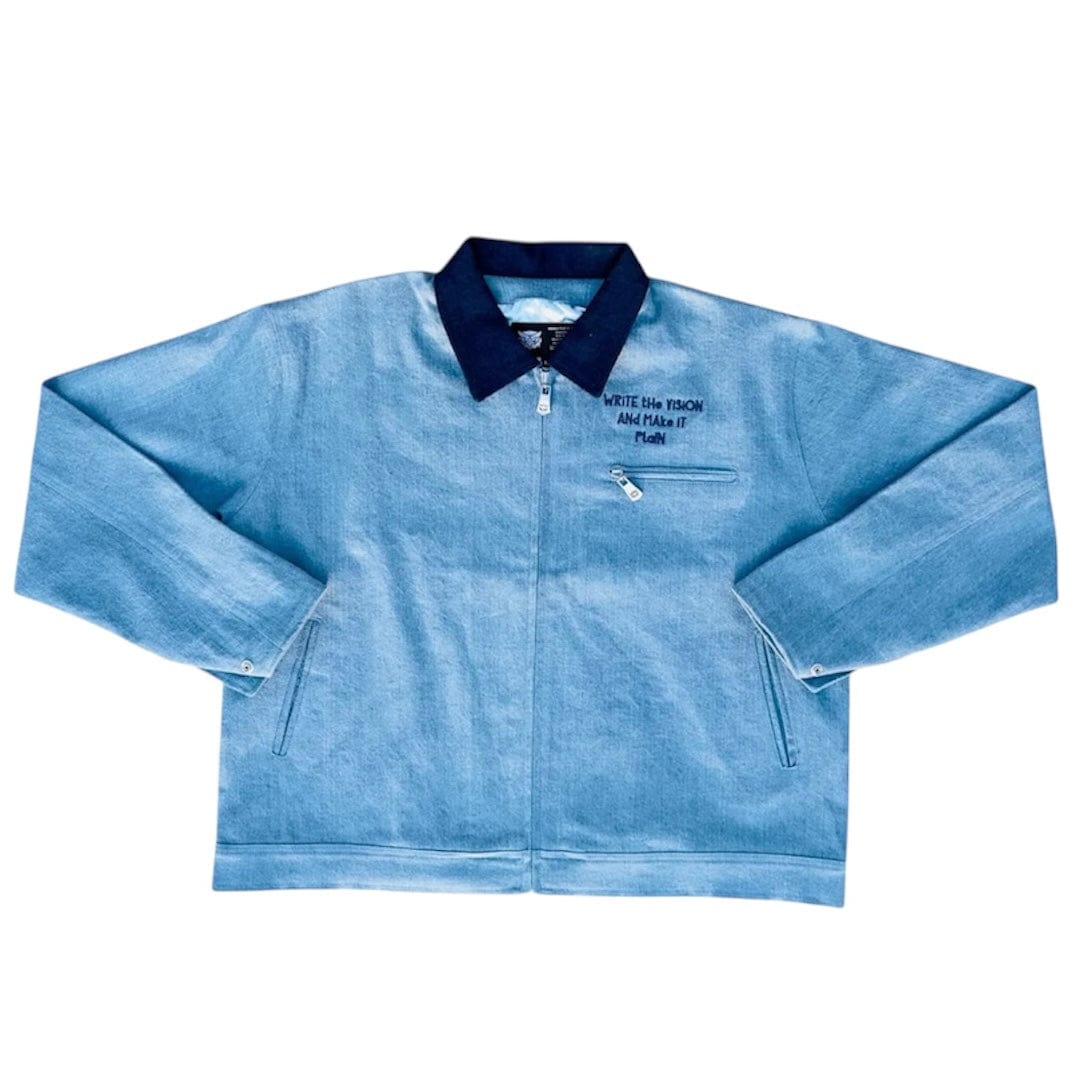 Vision Worker Full Zip Denim Jacket (Denim)