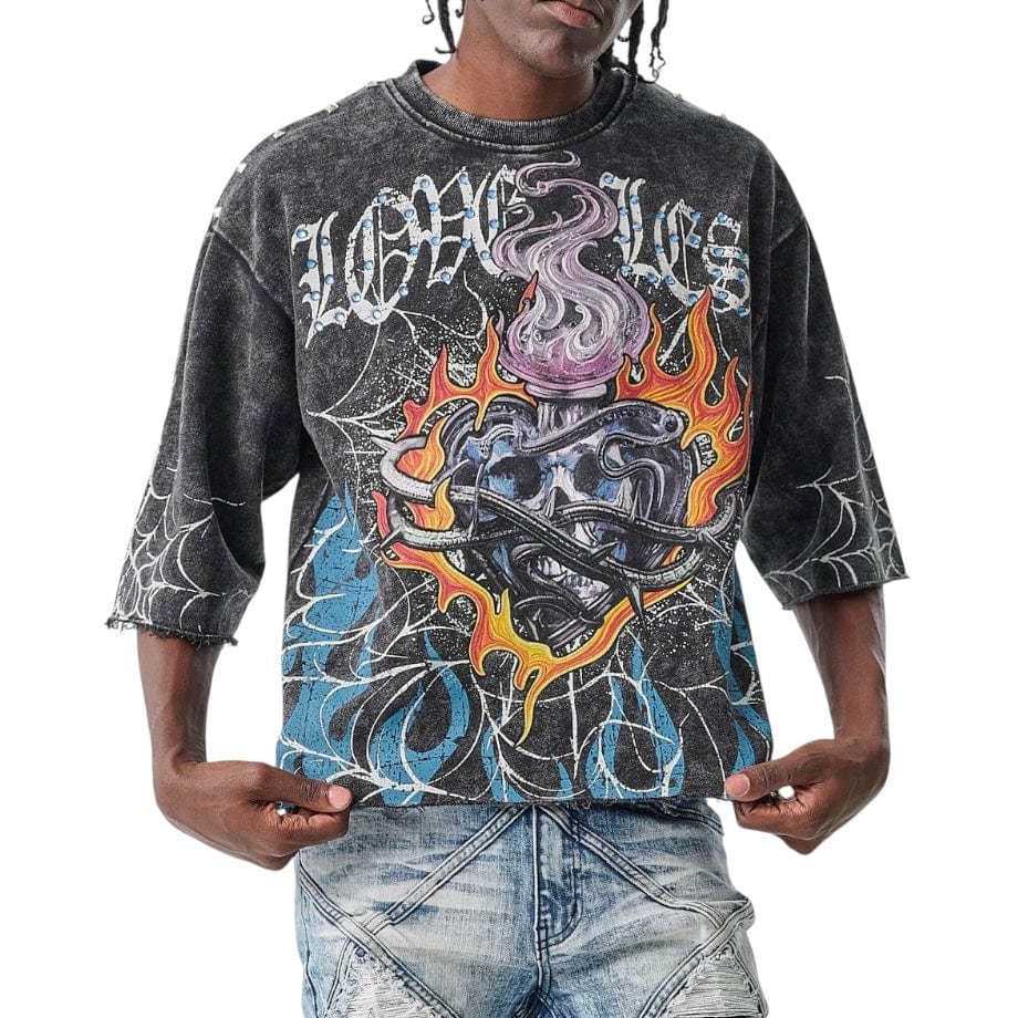 Taker Loveless Cropped T Shirt (Black) T5203