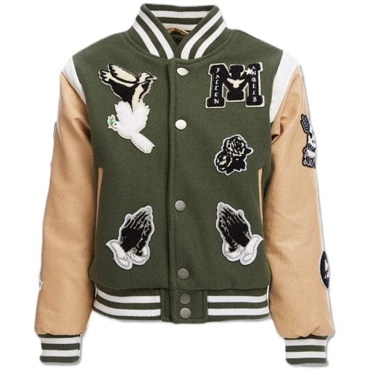 Kids Jordan Craig Fallen Angels Varsity Jacket (Pine) 91647K