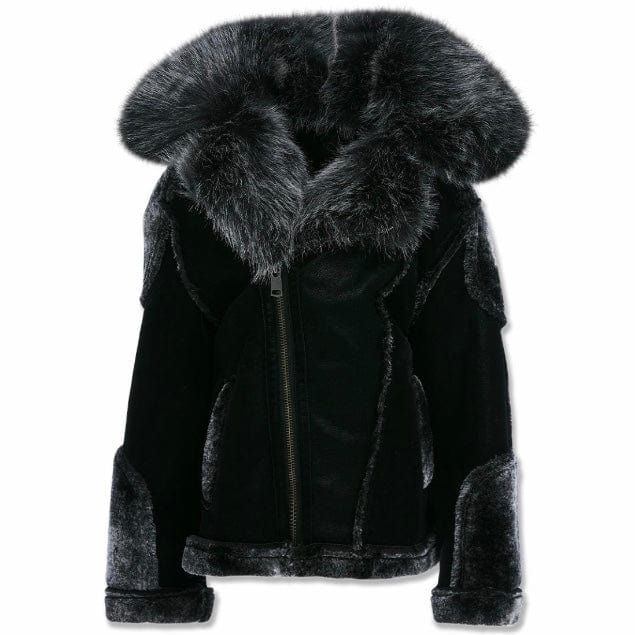 Kids Jordan Craig El Jefe Shearling Moto Jacket (Black) 91625K