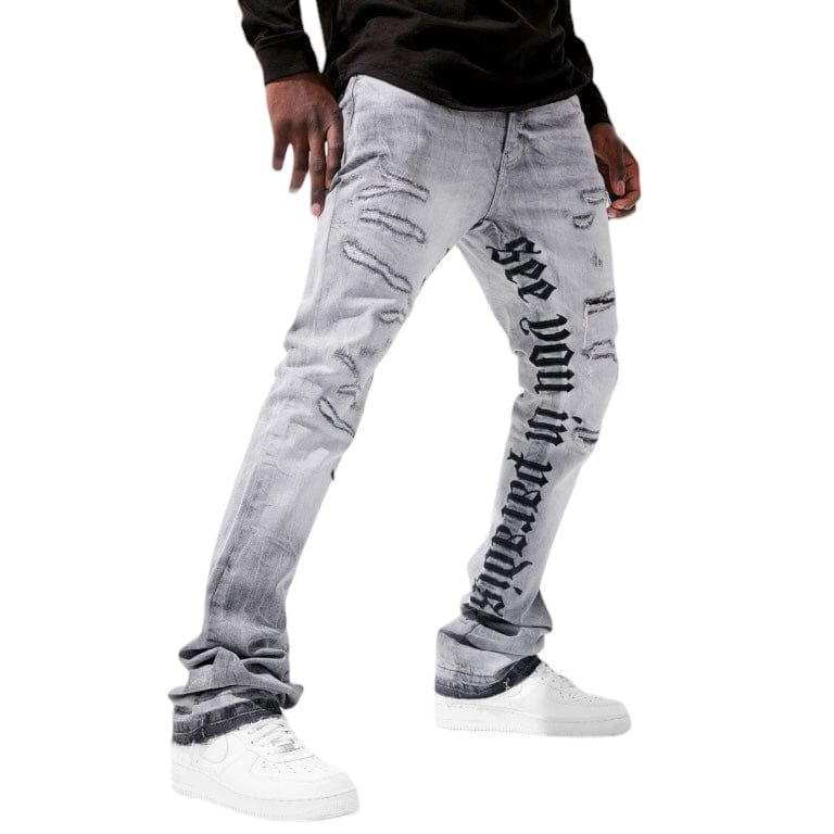 Jordan Craig Martin Stacked See You In Paradise Denim (Cement) JTF1154