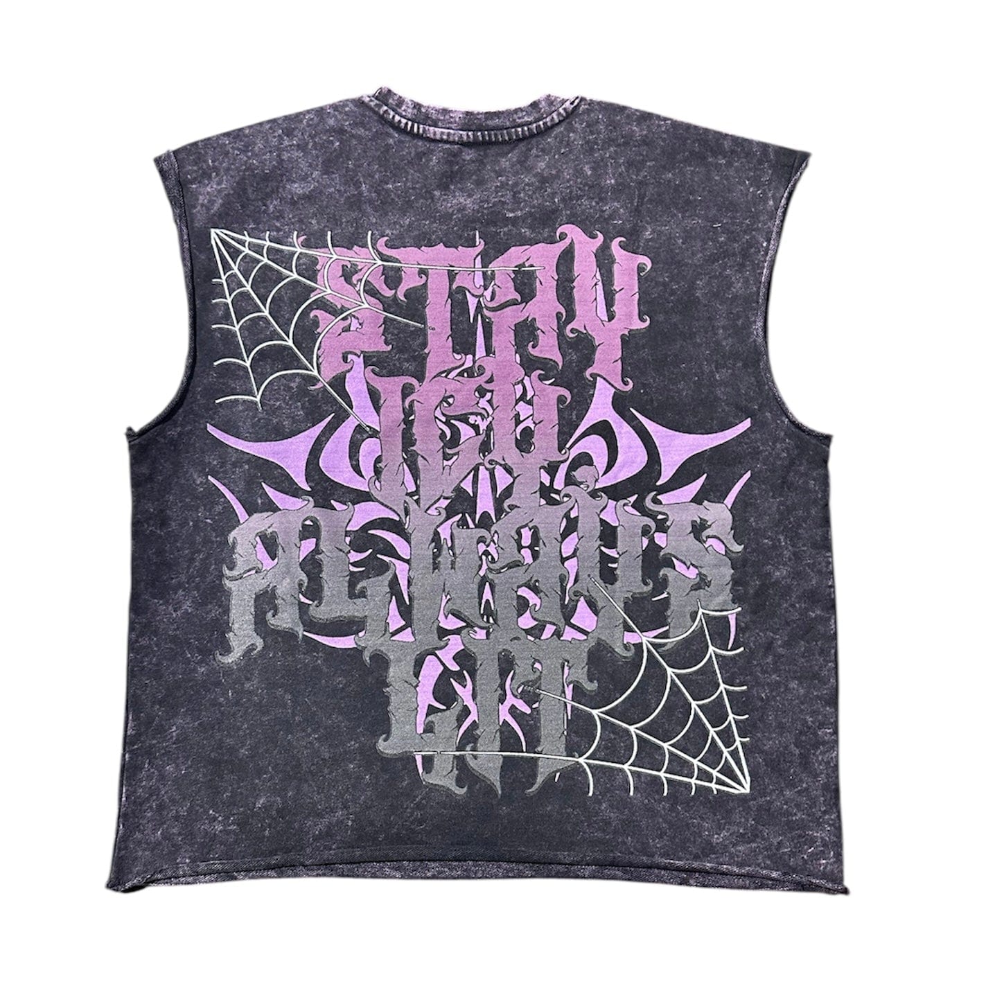 G West Terry Stay Icy Crop Sleeveless Tee (Purple/Black) GWRHAPCST9259