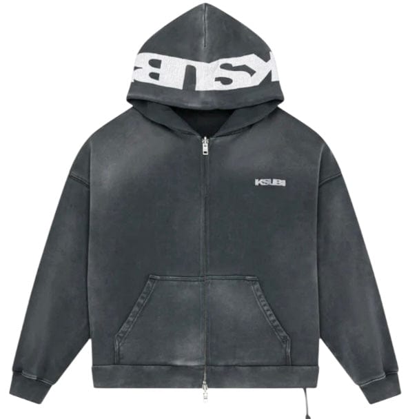 Ksubi Ace Ekcess Zip Thru Hoodie (Charcoal) MFA25FL002