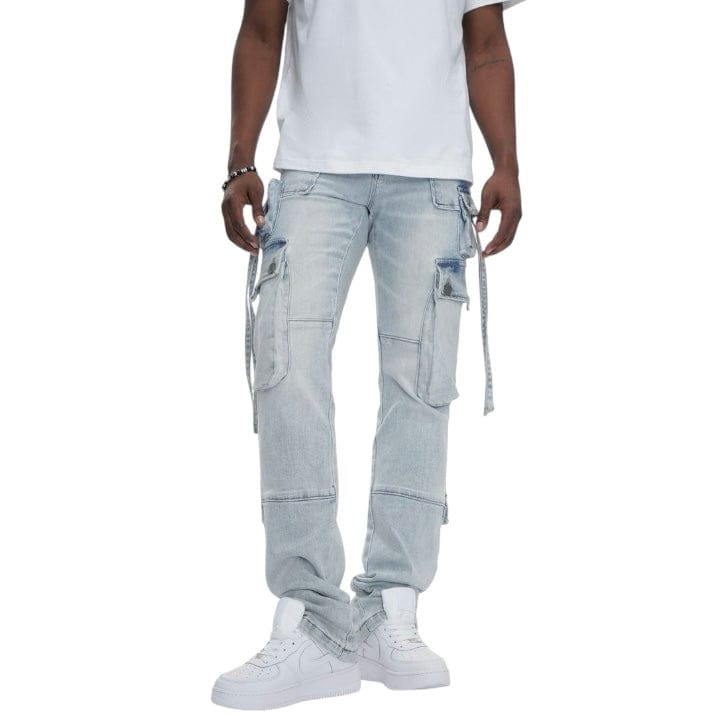 Anom Amula Stacked Denim Jean (Ice Blue) ANM219STA