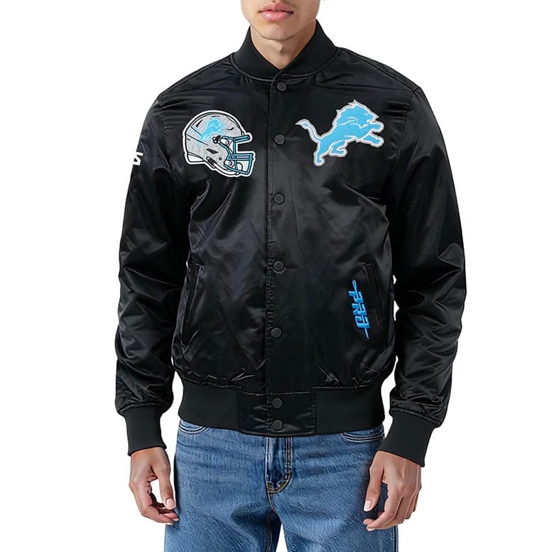 Pro Standard NFL Detroit Lions City Arch Satin Jacket (Black)