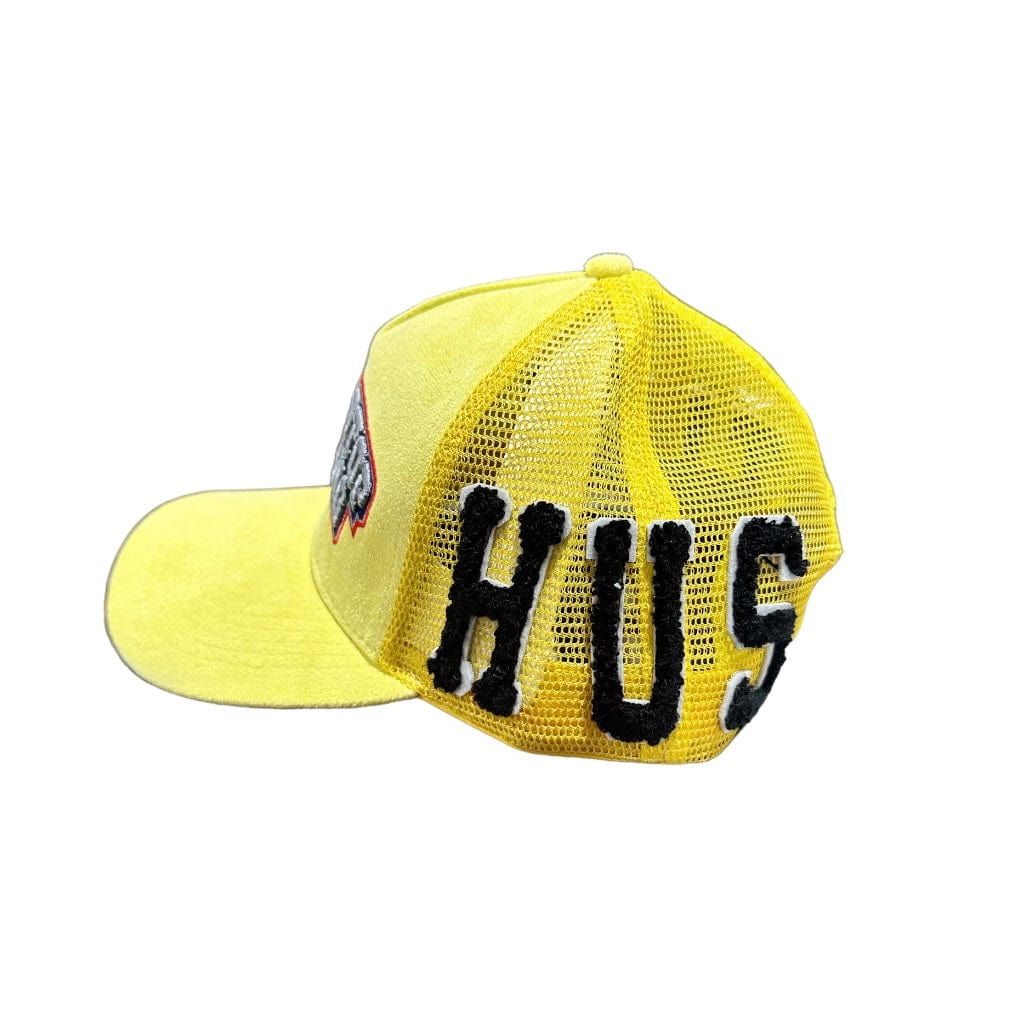 YBE Apparel Never Stop Grinding Trucker Hat (Yellow)