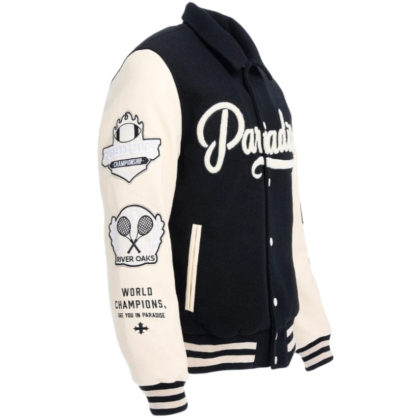 See You In Paradise Team Varsity Jacket (Black) 91700