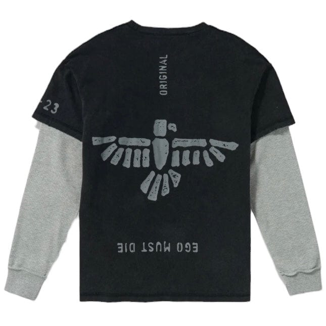 Gala Original Ego Must Die Thermal LS Tee (Black/Grey) G-SPR-23-028