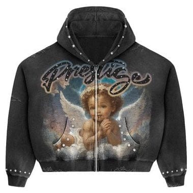 Prestige Collection Angel Hoodie (Black/Blue)