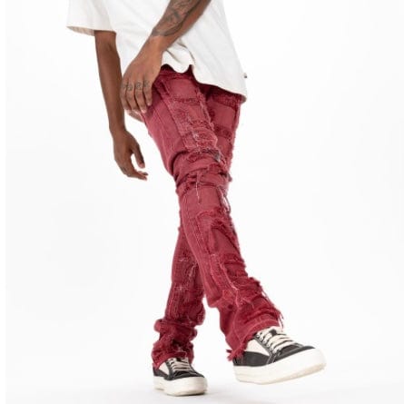 Pheelings "Inspired By" Flare Stack Denim (Burgundy)