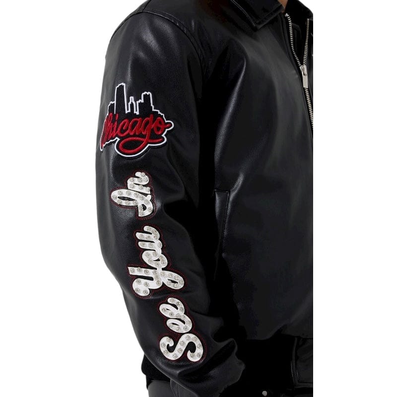 See You In Paradise Windy City Varsity Jacket (Black) 91747