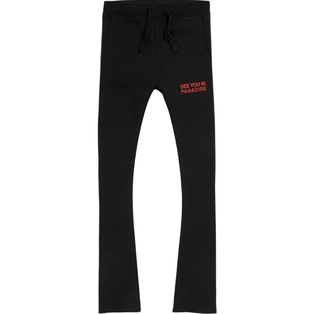 Kids See You In Paradise Tonal Stacked Sweatpants (Crimson) 8899LK