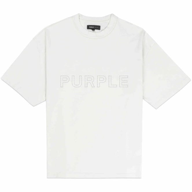 Purple Brand Oversized SS Crystal Coconut Milk Tee (Off White) P123-MMCM224