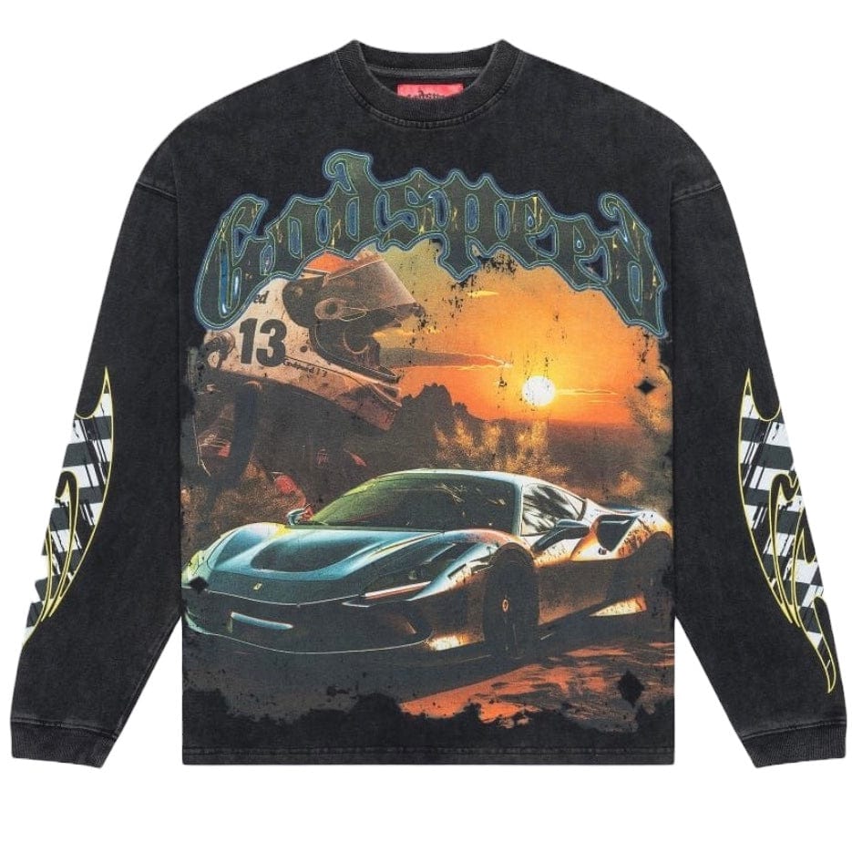 Godspeed Sunset Drift LS T-Shirt (Black Wash)