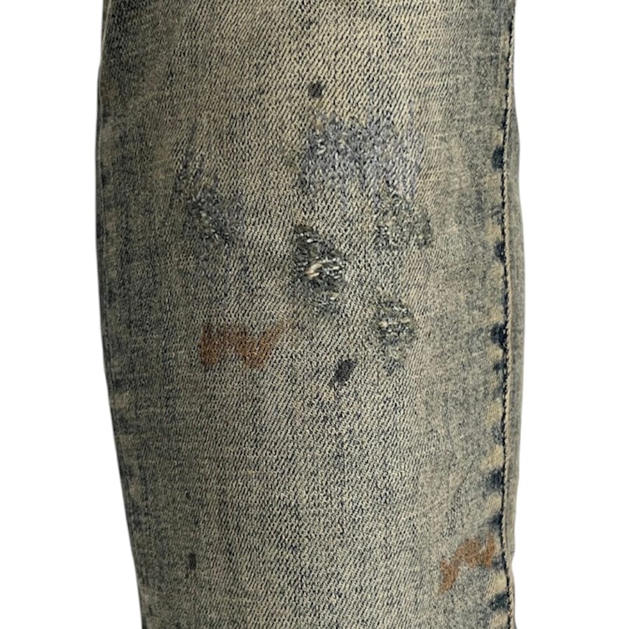 Purple Brand P001 Industrial Worn Dirty Denim (Dirty Mid Indigo) P001-IWID526
