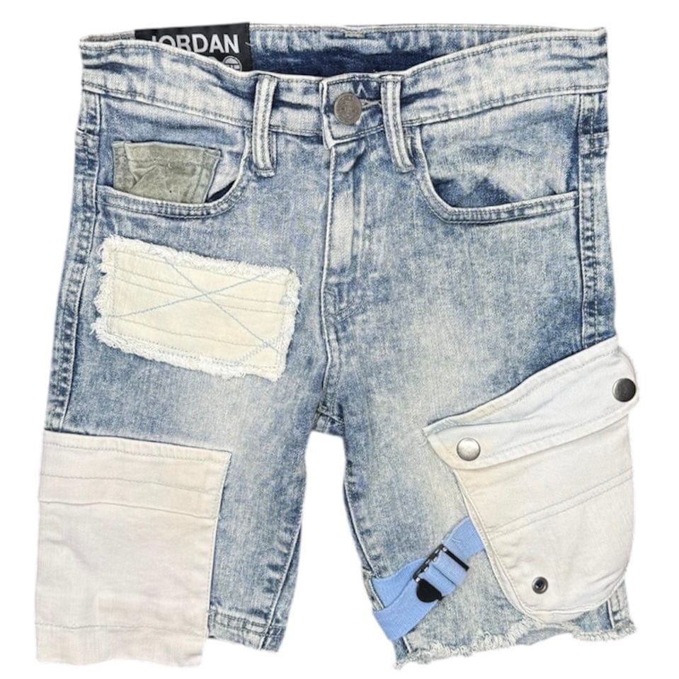 Boys Jordan Craig Travis Cargo Shorts (Carolina Blue) 4399B