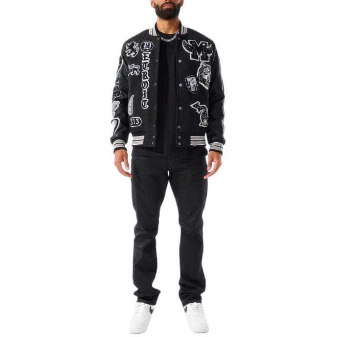 Jordan Craig Motown Varsity Jacket (Black Shadow) 91651