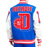 Pro Standard Detroit Pistons Mash Up Varsity Jacket (Royal/White) BDP654266