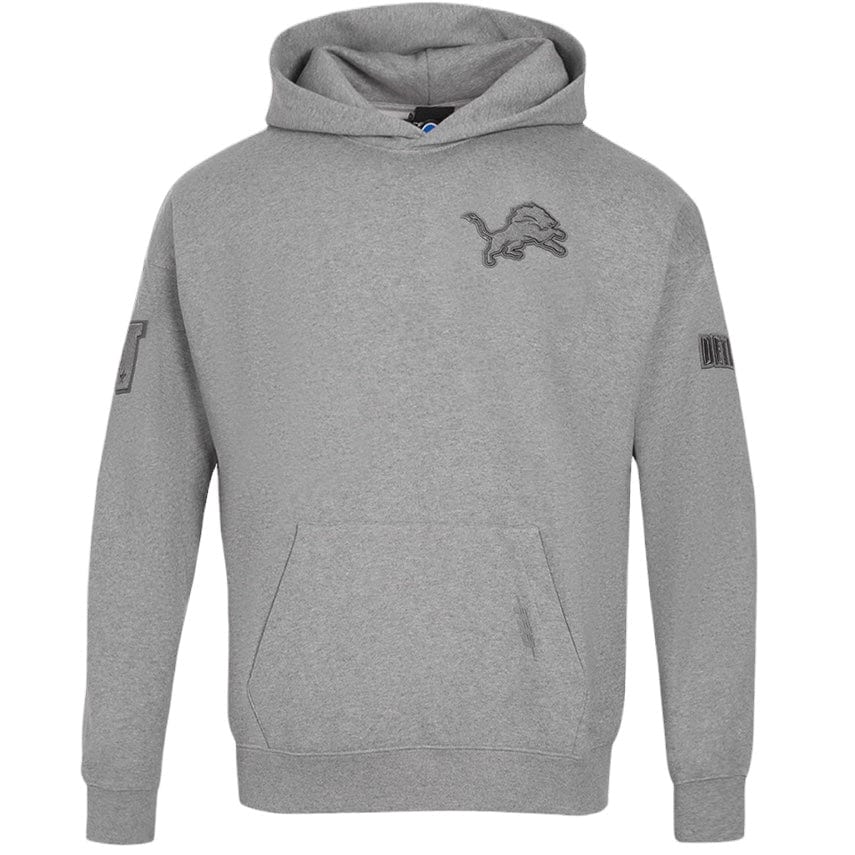 Pro Standard Detroit Lions Drop Shoulder Flc PO Hoodie (Dark Heather Grey)