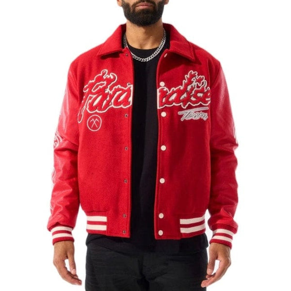 Jordan Craig Paradise Tour Varsity Jacket (Red) 91632