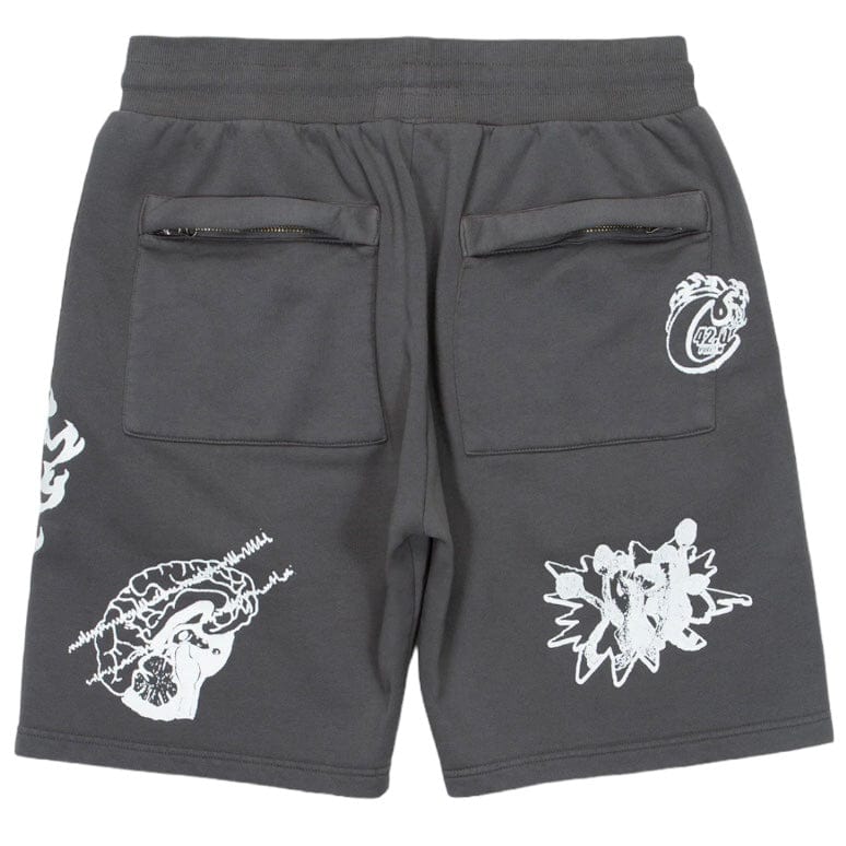 Cookies Slow Burn Pigment Fleece Shorts (Grey) CM241BKS11